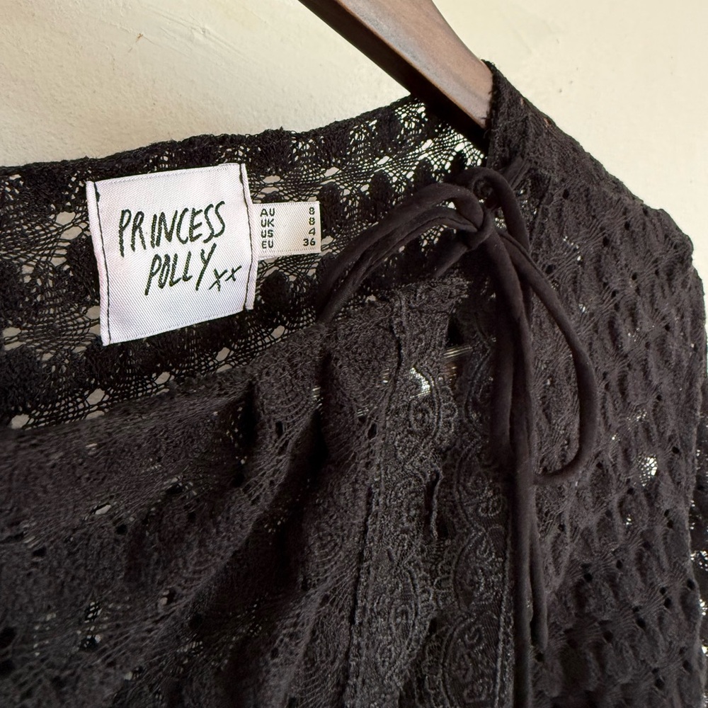 Princess Polly Black Lace Top - Picture 6 of 6